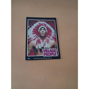 Vintage 1979 Village People Trading Card #28 Disco Era Vintage Music Collectible
